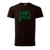 Pánské tričko 100% vegan zelený potisk