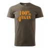 Pánské tričko 100% vegan oranžový potisk