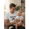 Sada trička a body s potiskem pro tátu a syna
