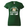 Dámské tričko s potiskem Coffee and cat