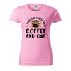 Dámské tričko s potiskem Coffee and cat