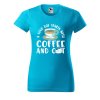 Dámské tričko s potiskem Coffee and cat