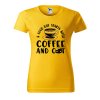 Dámské tričko s potiskem Coffee and cat