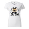 Dámské tričko s potiskem Coffee and cat