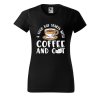 Dámské tričko s potiskem Coffee and cat