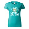 Dámské tričko s potiskem Coffee and cat
