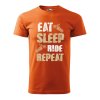 Pánské tričko s potiskem Eat sleep ride (Barva trička (muži) NOVÉ Tyrkysová, Velikost - všechny NOVÉ XS)