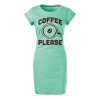 Bavlněné letní šaty Coffee please (Velikost XL, Šaty freedom Tyrkysová)