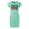 Bavlněné letní šaty Coffee time (Velikost XL, Šaty freedom Tyrkysová)