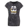 Dámské oversize tričko Není prdel 50 (Barva trička Acid wash Tmavě šedá, Velikost trička XS)