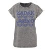 Dámské oversize tričko Zadák vlny (Barva trička Acid wash Tmavě šedá, Velikost trička XS)
