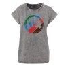 Dámské oversize tričko Kolo v přírodě (Barva trička Acid wash Tmavě šedá, Velikost trička XS)