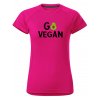 Dámské funkční tričko s potiskem Go vegan