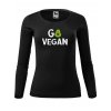 Dámské triko s potiskem Go vegan