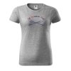 Dobrý triko dámské tričko basic s potiskem 100% ad honorem jesu tmavě šedý melír