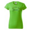 Dobrý triko dámské tričko basic s potiskem 100% ad honorem jesu apple green3