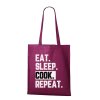 taška sleep cook repeat fuchsia red