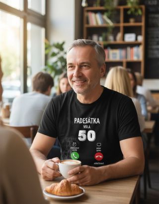 🎉 Máš v rodině padesátníka, který miluje legraci? Daruj tričko, které ho rozesměje pokaždé, když ho oblékne. Pánské tričko...