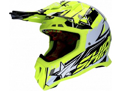 CASCO MX 917 THUNDER III AMARILLO FLUOR SHIRO HELMETS 1