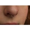 Magnetický piercing septum do nosa zlatý Dočasné tetovanie 3