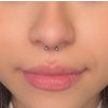 Magnetický piercing septum do nosa strieborný Dočasné tetovanie 2