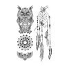Lapač Sova Pierko Ornament Dočasné tetovanie