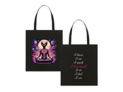 light tote bag black