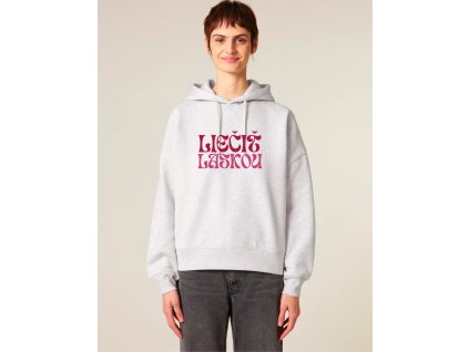 Dámska mikina Srdce - cool heather grey