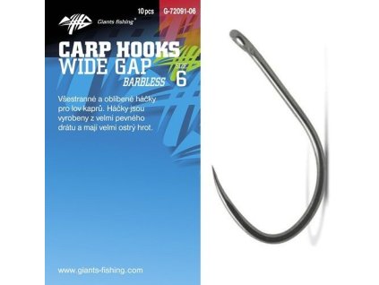 Giants fishing Háček s očkem bez protihrotu Wide Gap 10ks (Varianta vel.2)