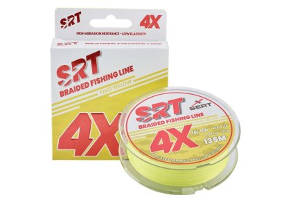 Sert splétaná šnůra 4X SRT Fluo Yellow 135M (Varianta 0,10mm/5,45kg)