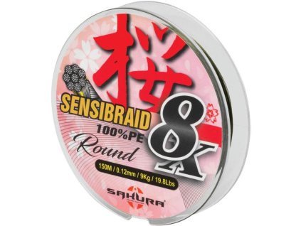 Sakura splétaná šnůra Sensibraid 8X 150m (Varianta 0,06mm/5kg)
