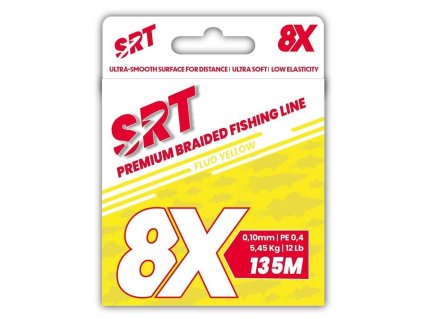 Sert splétaná šnůra 8X SRT Fluo Yellow 135M (Varianta 0,10mm/6,36kg)