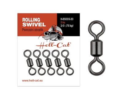 Hell-Cat Pevnostní obratlík Power Rolling Swivel 5ks (Varianta vel.1/0 (60kg))