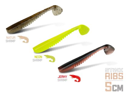 Umělá nástraha Delphin B! StinxRIBS | 5cm (Velikost Umělá nástraha Delphin B! StinxRIBS Shrimp / 20ks 5cm / JERKY)
