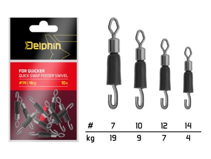 Rychloobratlík s gumičkou Delphin FDR Quicker / 10ks (Velikost Rychloobratlík s gumičkou Delphin FDR Quicker / 10ks #7/19kg)