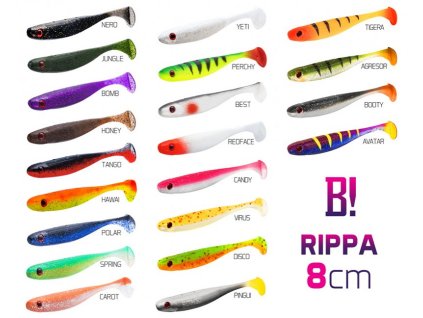 Umělá nástraha BOMB! Rippa | 8cm (Velikost Umělá nástraha BOMB! Rippa / 5ks 8cm/NERO)