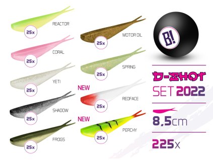 Sada nástrah BOMB D-SHOT set 2022 8,5cm / 225ks