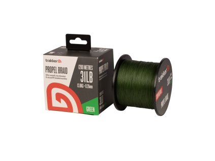 Trakker Kmenová pletená šňůra Propel Braid 0,26mm, 31lb, 1200m, Green (Varianta Trakker Propel Braid 31lb, 13.8kg, 0,26mm, 1200m, Green)