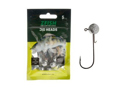 Zfish Jig Head Premium - 5 ks (Gramáž 3 g - Háček 1/0)