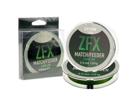 ZFISH vlasec ZFX Match/Feeder CamoLine 150m (Průměr 0,14mm)