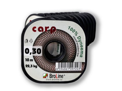 BroLine s.r.o. Carp Dyneema - kulatá (Varianta tm.hnědá/10 m/0,075 mm/3,2 kg)