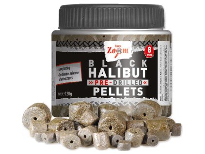 Carp Zoom Black Halibut Pellets - s otvorem - 120 g (Varianta 8 mm)
