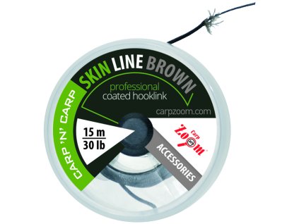 Carp Zoom Návazcová šňůra Skin Line X4 - 15m (Varianta hnědá/ 20 lb)
