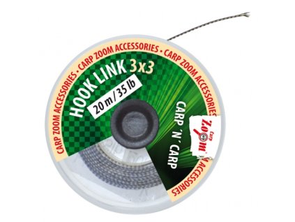 Carp Zoom Návazcová šňůra HookLine 3x3 - 20m (Varianta hnědá/ 15lb)
