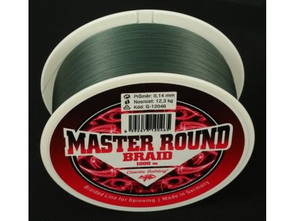 Giants fishing Splétaná šňůra Master Round Braid 1000m (Varianta 0,12mm (9,80kg))