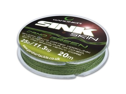 Gardner Splétaná šňůra Sink Skin 20m/15lb (Varianta Brown)