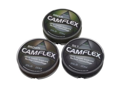 Gardner Olověná šňůrka Camflex Leadcore 20m (Varianta 35lb (15.9Kg) Camo Brown Fleck)