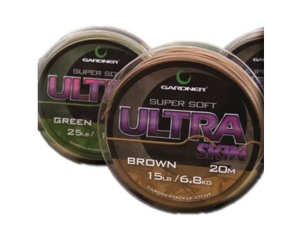 Gardner Splétaná šňůra Ultra Skin 20m (Varianta 25lb (11,3kg) - Brown (hnědá))