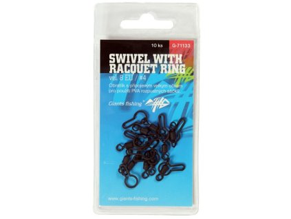 Giants fishing Obratlík Swivel with Racquet ring, UK.4 (vel.8 EU)/10ks