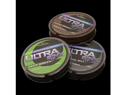 Gardner Splétaná šnůra Ultra Sink Tungsten 15m (Varianta 25lb (11,3 kg) Muddy Brown)